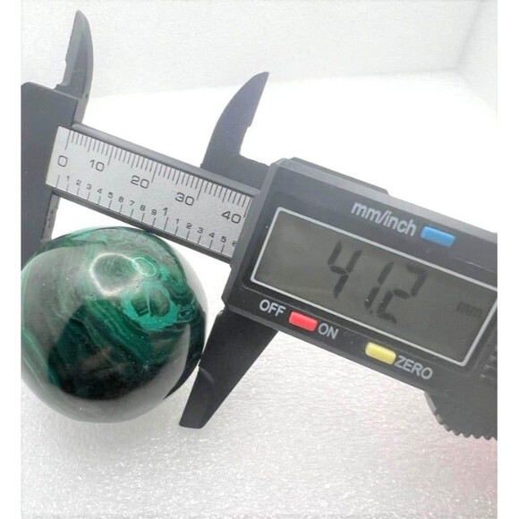 Genuine Malachite Sphere - 41mm - Picture 6 of 7